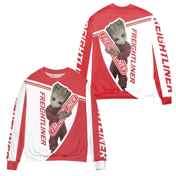 Baby Groot Freightliner Ugly Christmas Sweater ? Red White ? Usalast
