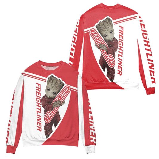 Baby Groot Freightliner Ugly Christmas Sweater ? Red White ? Usalast