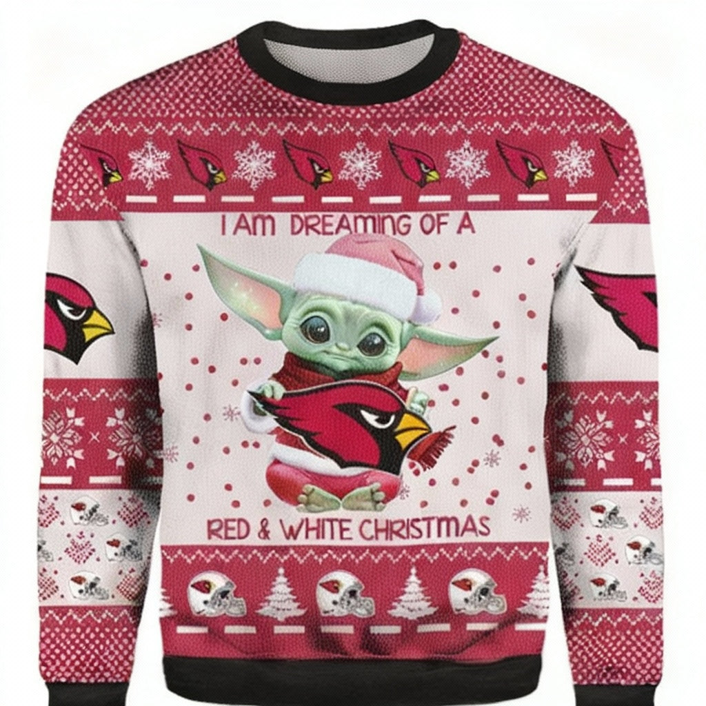 Baby Yoda Arizona Cardinals Ugly 3D Christmas Sweater ? Usalast