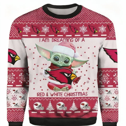 Baby Yoda Arizona Cardinals Ugly 3D Christmas Sweater ? Usalast