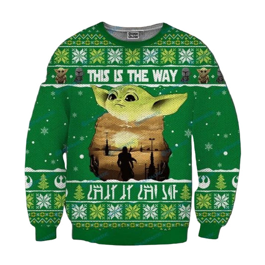 Baby Yoda This Is The Way Ugly Christmas Sweater ? Usalast