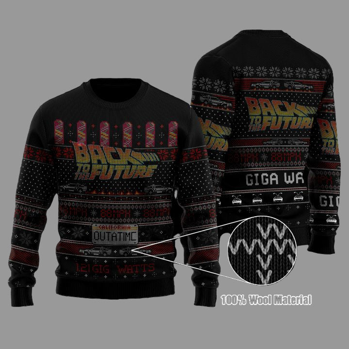 Back To The Future 121 Gigawatts Christmas Sweater ? Usalast