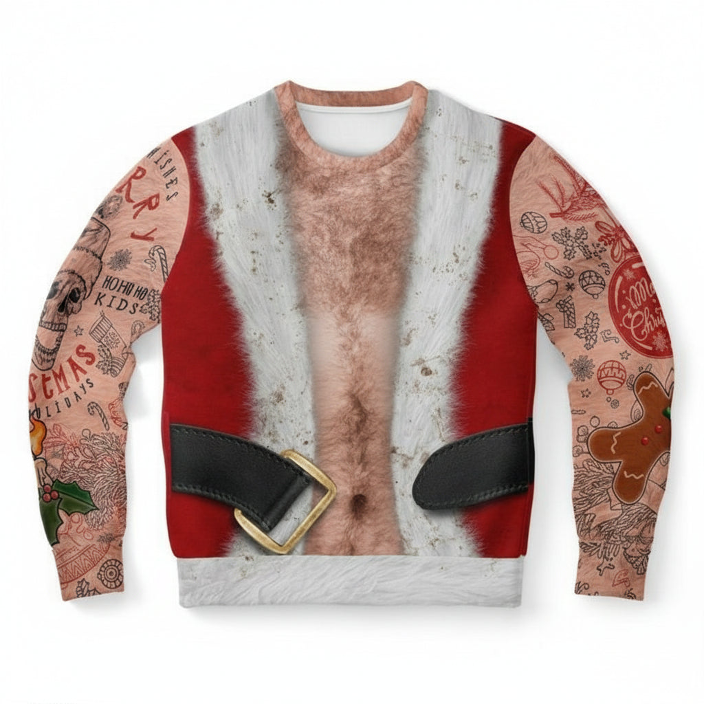 Bad Santa Xmas Funny Caucasian Santa Gag For Naughty 3d Ugly Christmas Sweater ? Usalast