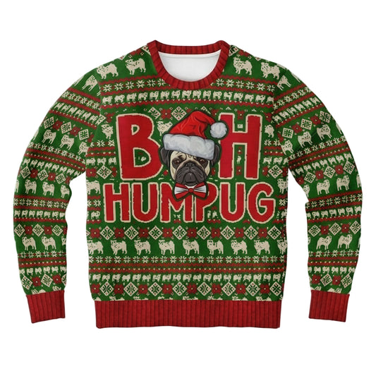 Bah Humpug Pug Tacky Dog Pug Lover Party 3d Ugly Christmas Sweater ? Usalast