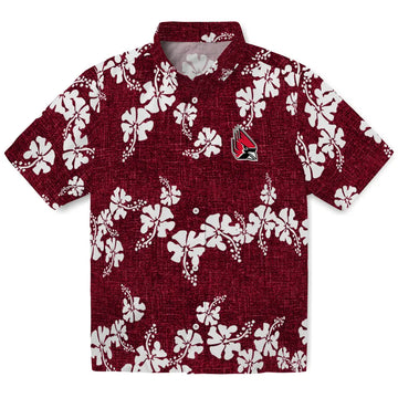 Ball State Cardinals Hawaiian Shirt - 50th State Flower | Moonbestprint