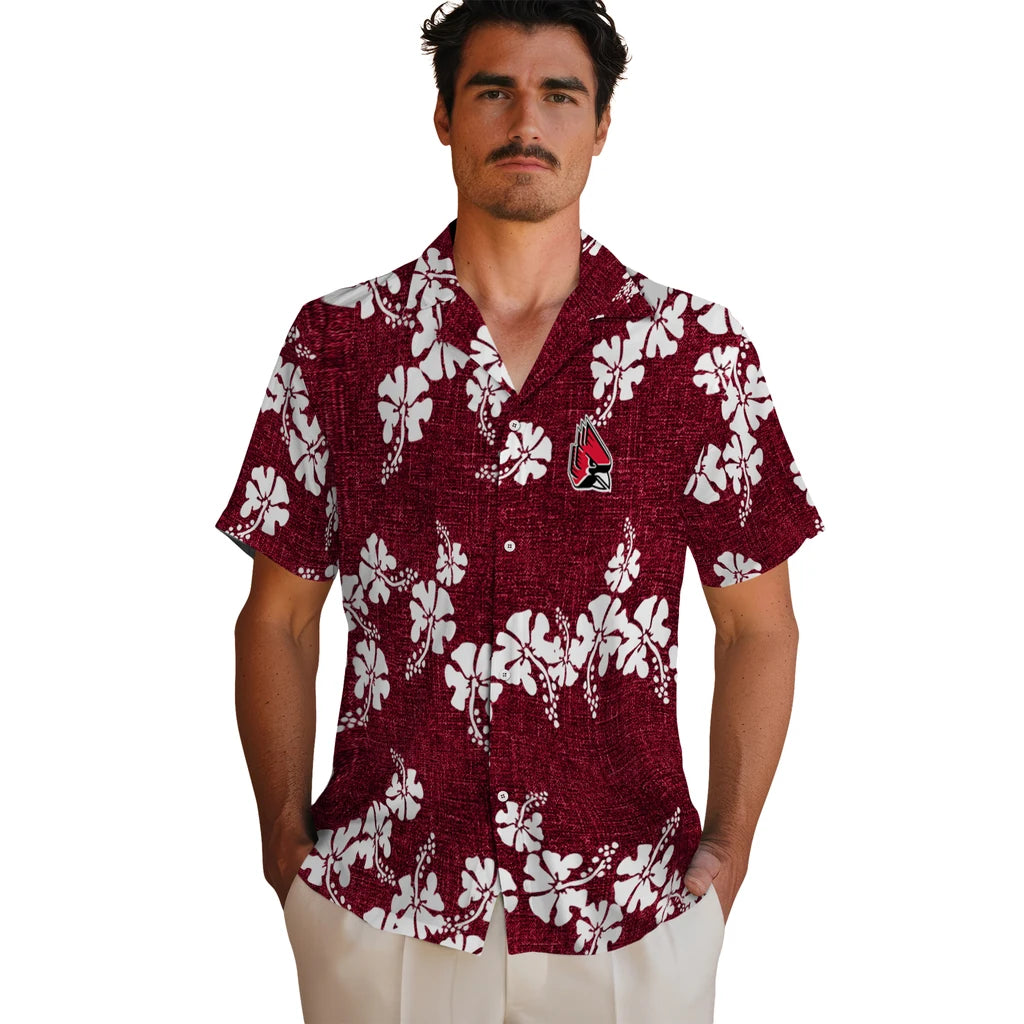 Ball State Cardinals Hawaiian Shirt - 50th State Flower | Moonbestprint