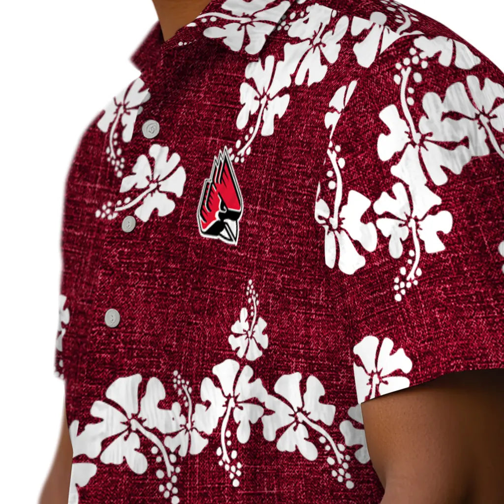 Ball State Cardinals Hawaiian Shirt - 50th State Flower | Moonbestprint