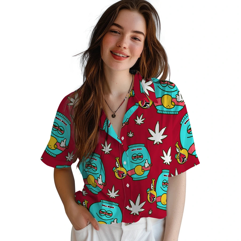 Ball State Cardinals Hawaiian Shirt - Chill Vibe | Moonbestprint