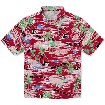 Ball State Cardinals Flamingo Retreat 2026 Hawaiian Shirt – Moonbestprint