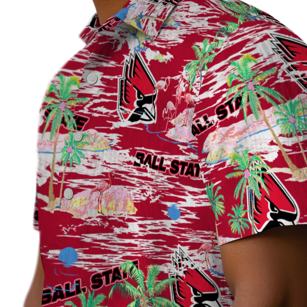 Ball State Cardinals Flamingo Retreat 2026 Hawaiian Shirt – Moonbestprint