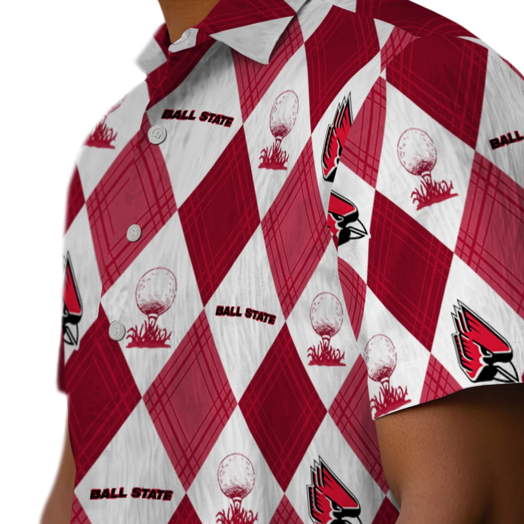 Ball State Cardinals Hawaiian Shirt - Golfing Plaid | Moonbestprint
