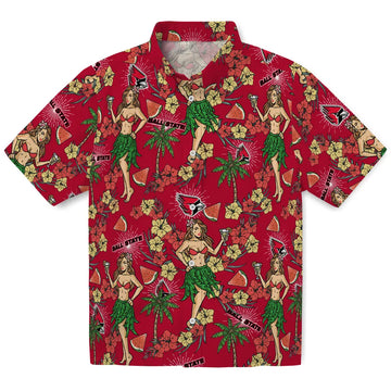 Ball State Cardinals Hawaiian Shirt - Hawaiian Girls Design | Moonbestprint