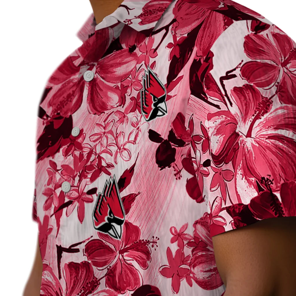Ball State Cardinals Hawaiian Shirt - Hibiscus Arrangement | Moonbestprint