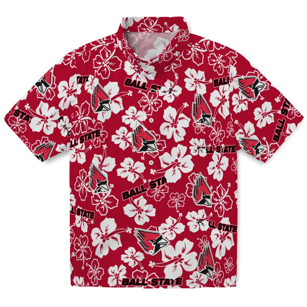 Ball State Cardinals Hibiscus Bloom Hawaiian Shirt – Moonbestprint