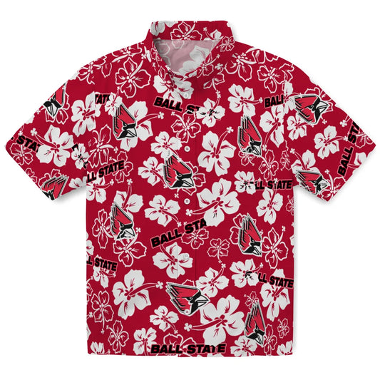 Ball State Cardinals Hibiscus Bloom Hawaiian Shirt – Moonbestprint