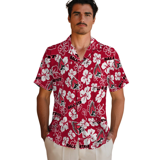 Ball State Cardinals Hibiscus Bloom Hawaiian Shirt – Moonbestprint