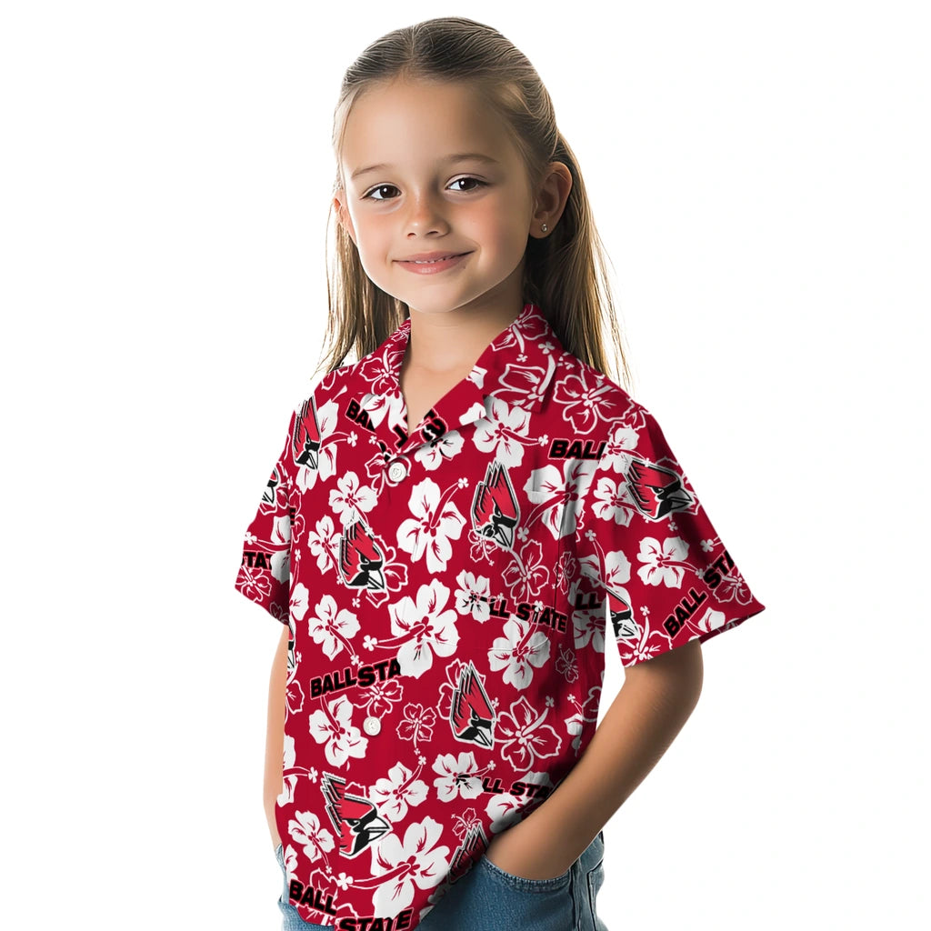 Ball State Cardinals Hibiscus Bloom Hawaiian Shirt – Moonbestprint