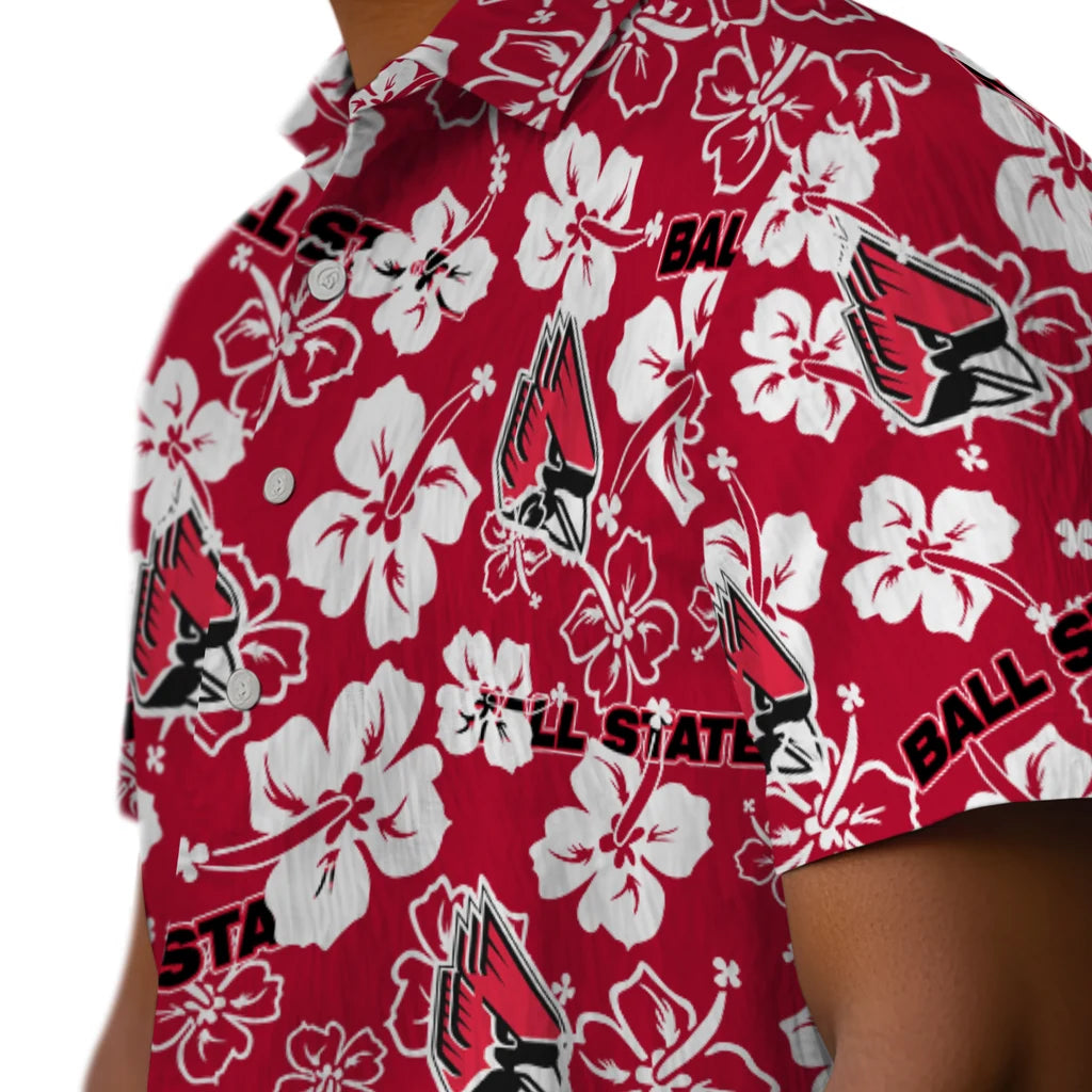 Ball State Cardinals Hibiscus Bloom Hawaiian Shirt – Moonbestprint