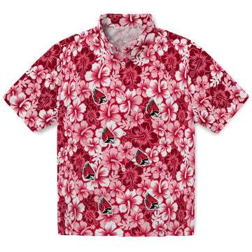 Ball State Cardinals Hawaiian Shirt - Hibiscus Blooms | Moonbestprint