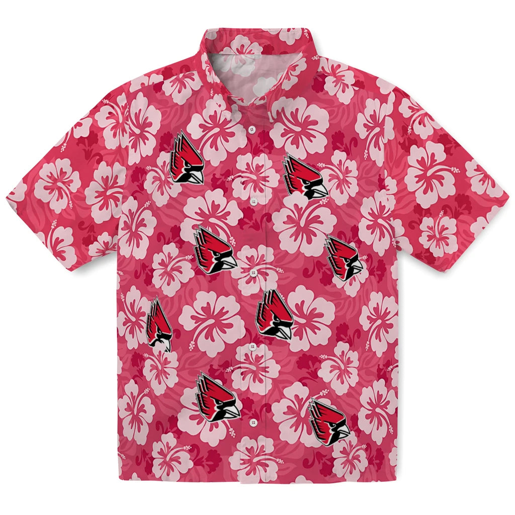 Ball State Cardinals Hawaiian Shirt - Hibiscus Cluster | Moonbestprint