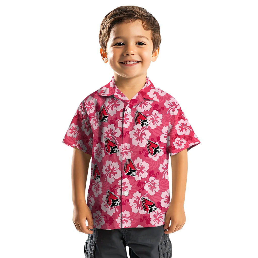 Ball State Cardinals Hawaiian Shirt - Hibiscus Cluster | Moonbestprint