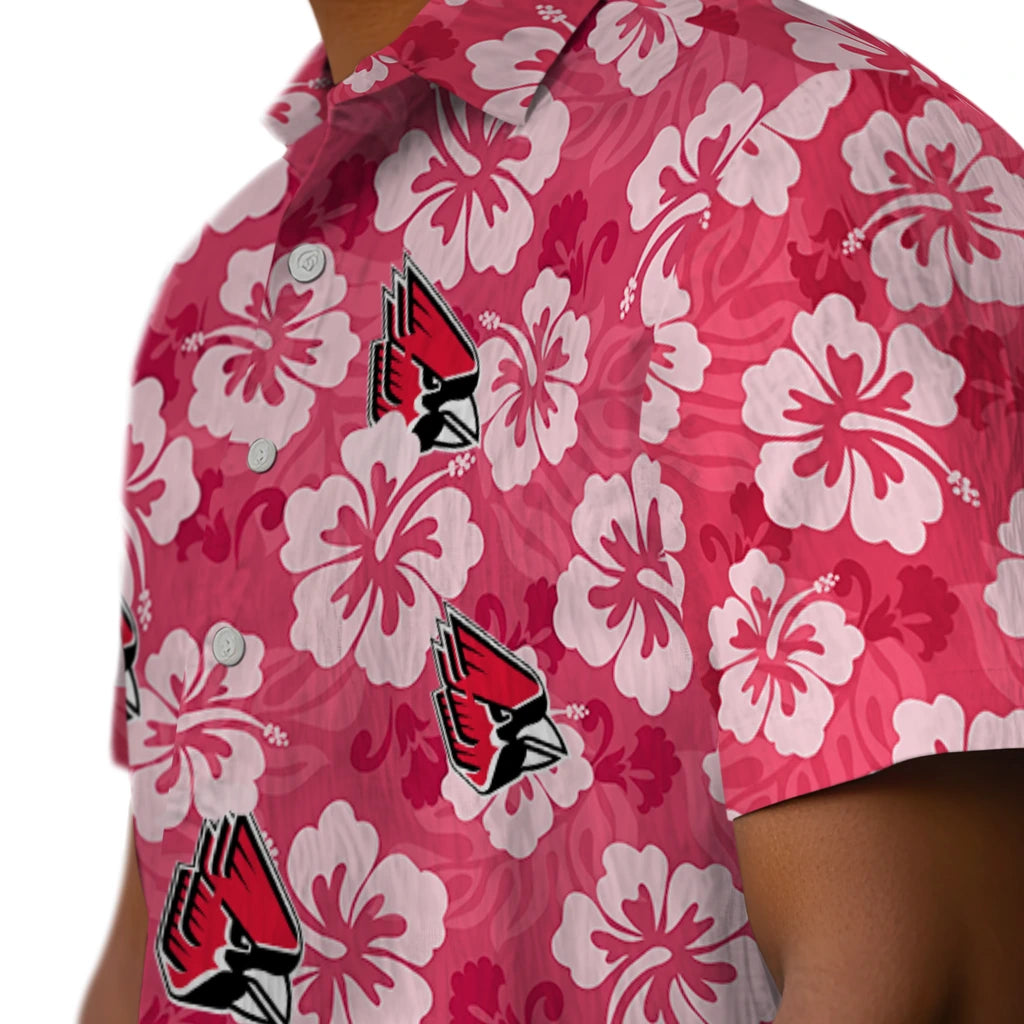 Ball State Cardinals Hawaiian Shirt - Hibiscus Cluster | Moonbestprint