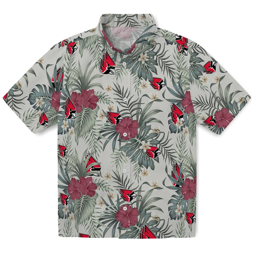 Ball State Cardinals Hawaiian Shirt - Hibiscus Designs | Moonbestprint