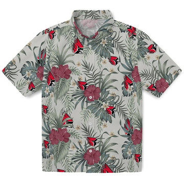 Ball State Cardinals Hawaiian Shirt - Hibiscus Designs | Moonbestprint