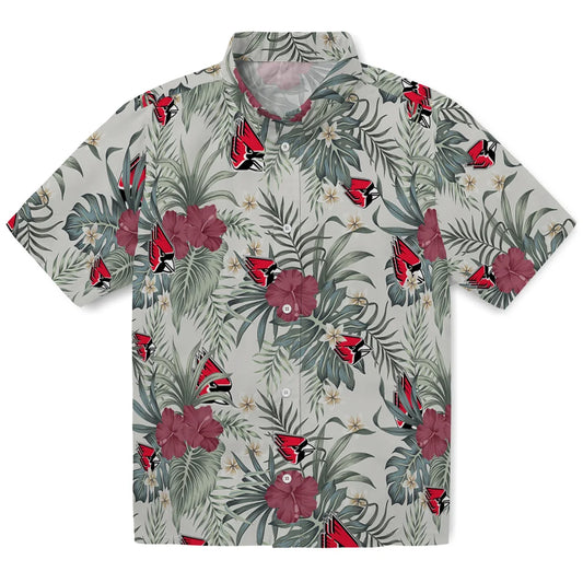 Ball State Cardinals Hawaiian Shirt - Hibiscus Designs | Moonbestprint