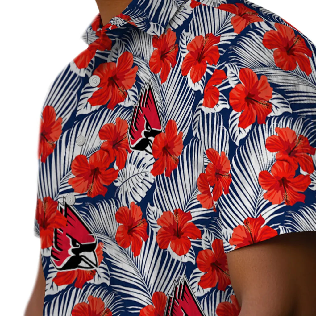 Ball State Cardinals Hawaiian Shirt - Hibiscus Fiesta | Moonbestprint