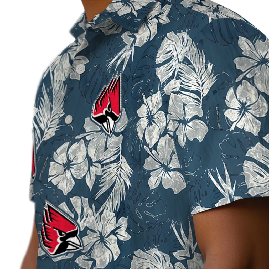 Ball State Cardinals Hawaiian Shirt - Hibiscus Flowers | Moonbestprint