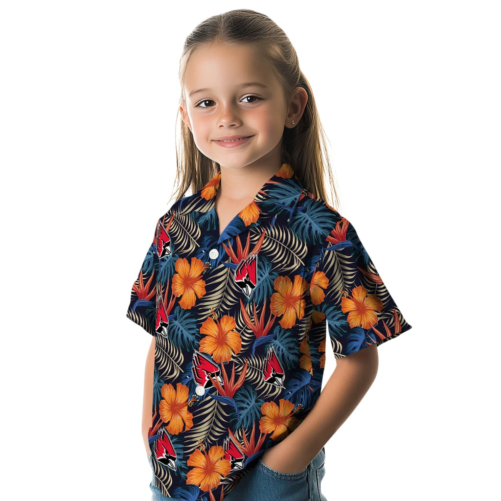Ball State Cardinals Hawaiian Shirt - Hibiscus Foliage | Moonbestprint