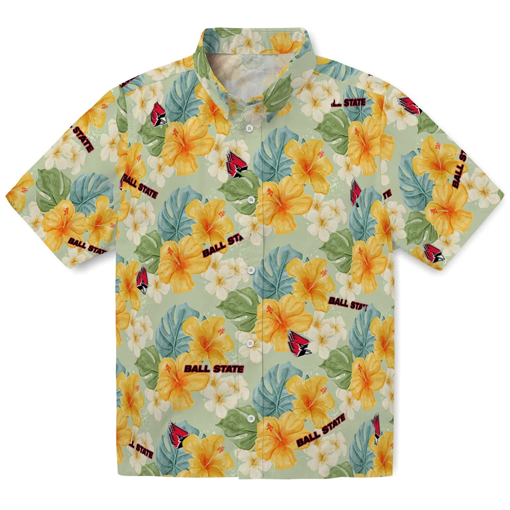 Ball State Cardinals Hawaiian Shirt - Hibiscus Mood | Moonbestprint