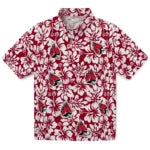 Ball State Cardinals Hawaiian Shirt - Hibiscus Motif | Moonbestprint