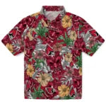 Ball State Cardinals Hawaiian Shirt - Hibiscus Tiki Jungle | Moonbestprint
