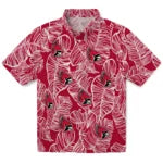 Ball State Cardinals Hawaiian Shirt - Leaf Outline | Moonbestprint