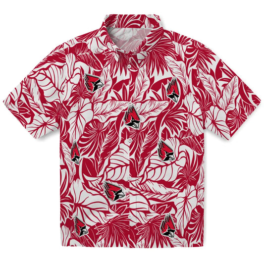 Ball State Cardinals Hawaiian Shirt - Monstera Layer | Moonbestprint