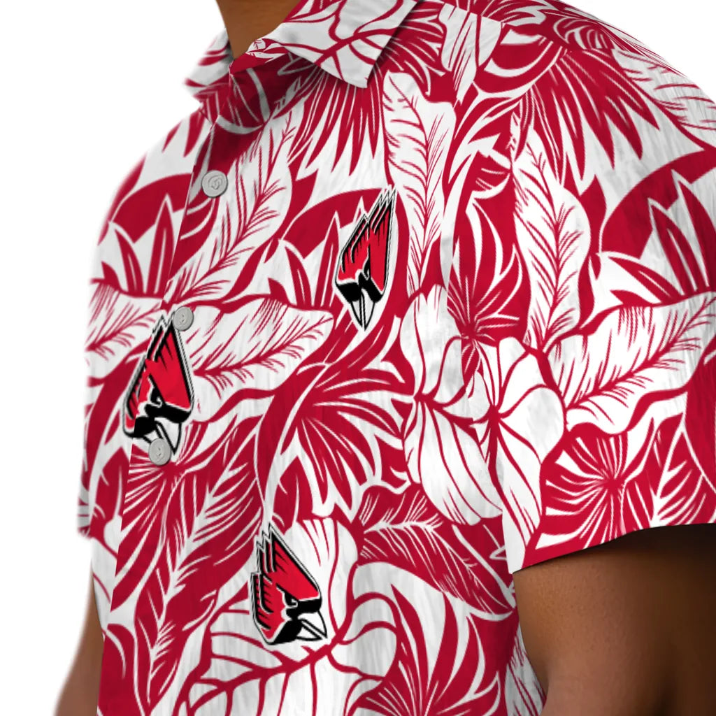 Ball State Cardinals Hawaiian Shirt - Monstera Layer | Moonbestprint