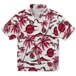 Ball State Cardinals Hawaiian Shirt - Palm Sunset | Moonbestprint