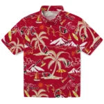 Ball State Cardinals Hawaiian Shirt - Palm Tree Island | Moonbestprint