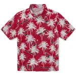 Ball State Cardinals Hawaiian Shirt - Palm Tree Motif | Moonbestprint