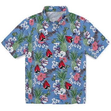 Ball State Cardinals Hawaiian Shirt - Pineapple Bouquet | Moonbestprint