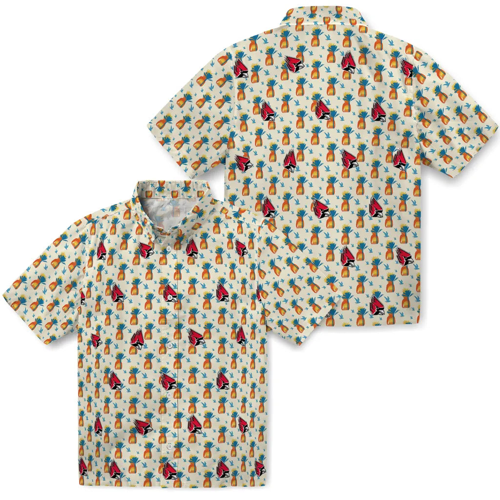 Ball State Cardinals Hawaiian Shirt - Pineapple Delight | Moonbestprint