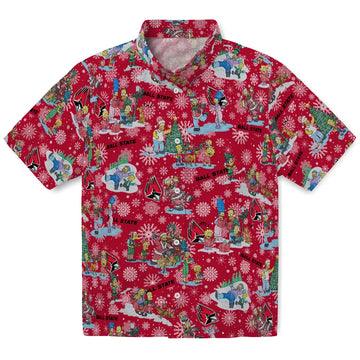 Ball State Cardinals Hawaiian Shirt - Simpsons Christmas | Moonbestprint