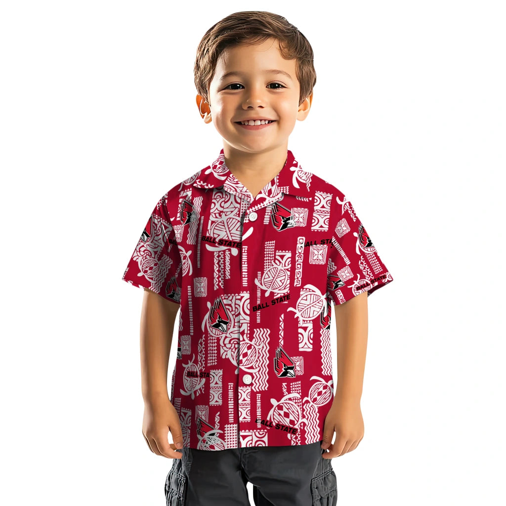 Ball State Cardinals Hawaiian Shirt - Turtle Lines | Moonbestprint