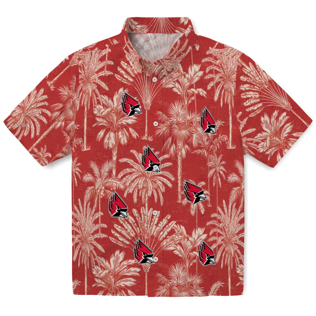 Ball State Cardinals Hawaiian Shirt - Vintage Palm Tree | Moonbestprint
