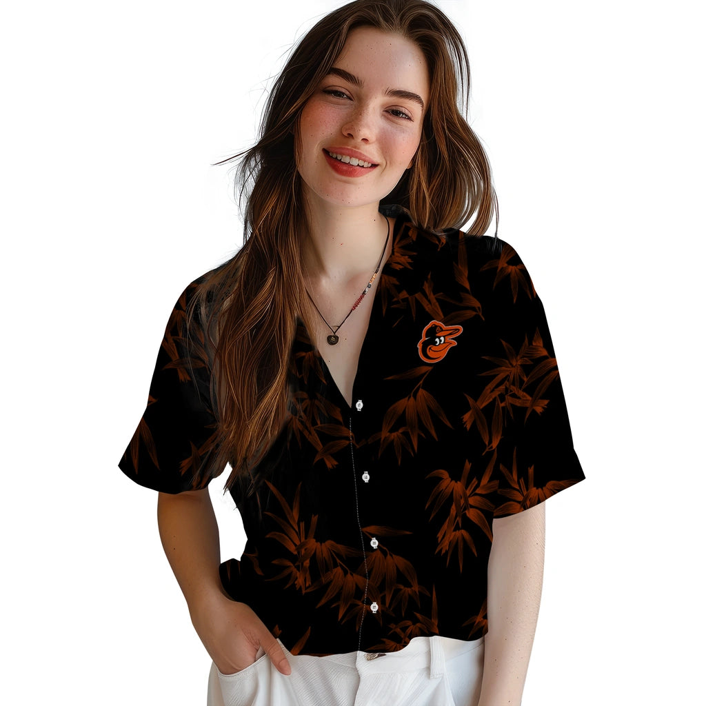 Baltimore Orioles Hawaiian Shirt - Bamboo Branches | Moonbestprint