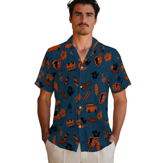 Baltimore Orioles Hawaiian Shirt - Beach Vibe | Moonbestprint