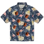 Baltimore Orioles Hawaiian Shirt - Flamingo Hibiscus | Moonbestprint