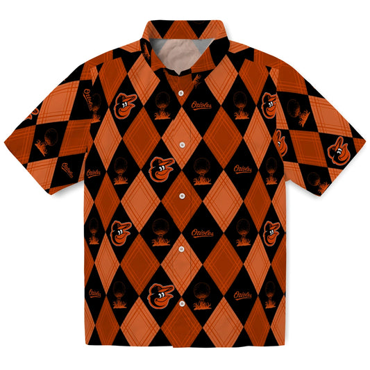 Baltimore Orioles Hawaiian Shirt - Golfing Plaid | Moonbestprint